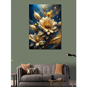 Kanvas Tablo Altın Sarısı Çiçekler 70x100 cm