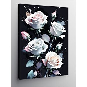Kanvas Tablo Beyaz Çiçekler 100x140 cm