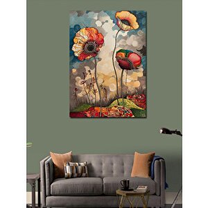 Kanvas Tablo Renkli Çiçekler 70x100 cm