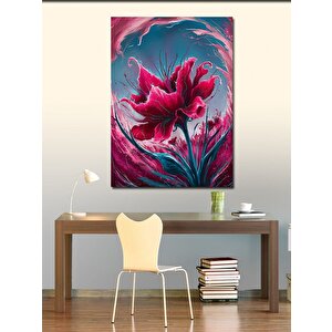 Kanvas Tablo Kırmızı Çiçek 100x140 cm