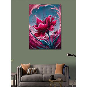 Kanvas Tablo Kırmızı Çiçek 100x140 cm