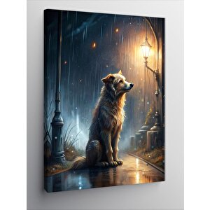 Kanvas Tablo Yağmur Ve Köpek