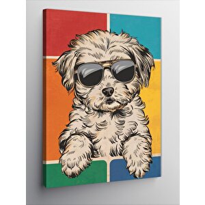 Kanvas Tablo Gözlüklü Köpek 70x100 cm