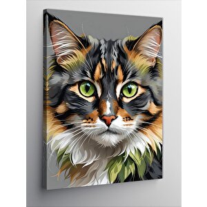 Kanvas Tablo Sevimli Kedi 100x140 cm
