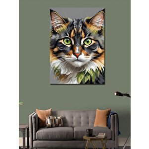 Kanvas Tablo Sevimli Kedi 100x140 cm
