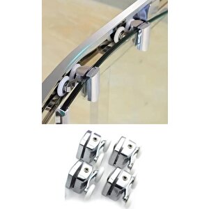 Teker 8’li Set Duşakabin Tekerleği Alt Üst Cam Kabin Rulman Makara 24 Mm Krom