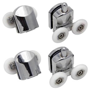 Teker 8’li Set Duşakabin Tekerleği Alt Üst Cam Kabin Rulman Makara 24 Mm Krom