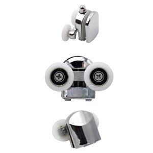 Teker 8’li Set Duşakabin Tekerleği Alt Üst Cam Kabin Rulman Makara 24 Mm Krom