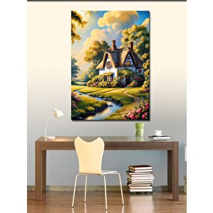 Kanvas Tablo Köy Evi 100x140 cm