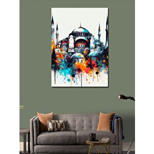 Kanvas Tablo Ayasofya Sulu Boya 100x140 cm