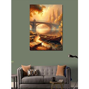 Kanvas Tablo Köprü Ve Ahşap Sal 70x100 cm