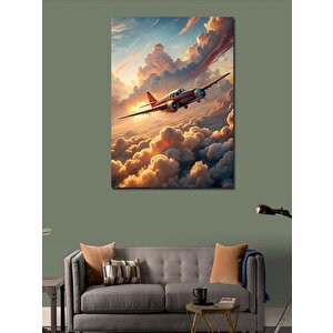 Kanvas Tablo Bulutların Üstündeki Uçak 100x140 cm