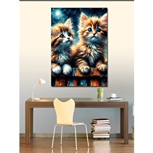 Kanvas Tablo Sevimli Kediler 70x100 cm