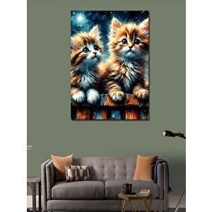 Kanvas Tablo Sevimli Kediler 70x100 cm