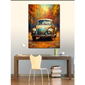 Kanvas Tablo Kaplumbağa Araba 70x100 cm