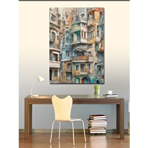 Kanvas Tablo Renkli Balkonlar 100x140 cm