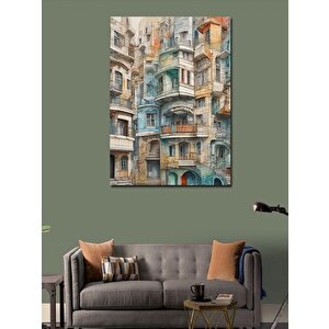 Kanvas Tablo Renkli Balkonlar 70x100 cm