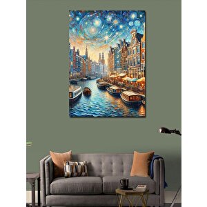 Kanvas Tablo Amsterdam Evleri 100x140 cm