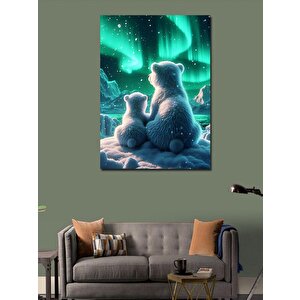 Kanvas Tablo Sevimli Boz Ayılar 70x100 cm