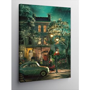 Kanvas Tablo Retro Ev