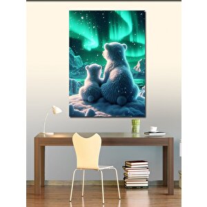 Kanvas Tablo Sevimli Boz Ayılar 100x140 cm