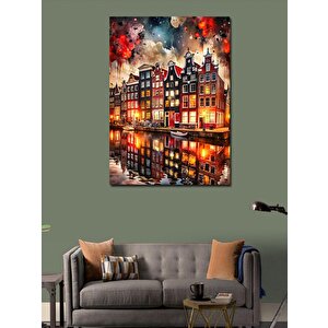 Kanvas Tablo Amsterdam Evleri 70x100 cm