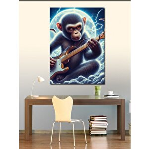 Kanvas Tablo Gitar Çalan Maymun 100x140 cm