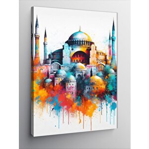 Kanvas Tablo Sulu Boya Ayasofya Cami