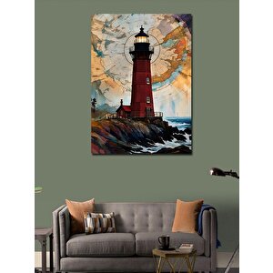Kanvas Tablo Deniz Feneri Manzarası 70x100 cm