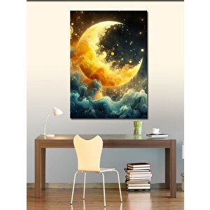 Kanvas Tablo Soyut Bulutlar Ve Ay 100x140 cm
