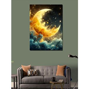 Kanvas Tablo Soyut Bulutlar Ve Ay 100x140 cm