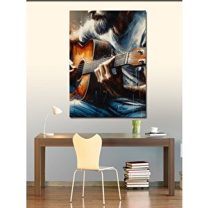 Kanvas Tablo Akustik Gitar Çalan Adam 100x140 cm