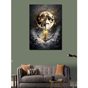 Kanvas Tablo Çapa Ve Ay 100x140 cm