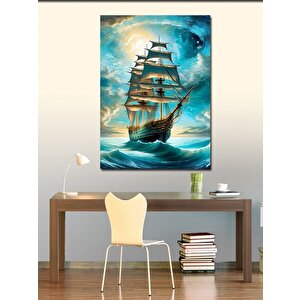 Kanvas Tablo Korsan Gemisi 100x140 cm