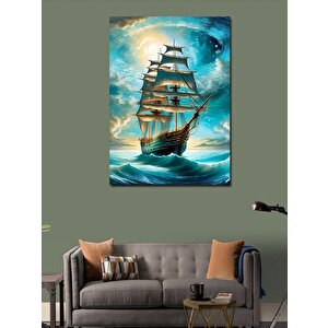 Kanvas Tablo Korsan Gemisi 100x140 cm