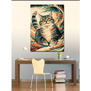 Kanvas Tablo Sevimli Tekli Kedi 100x140 cm