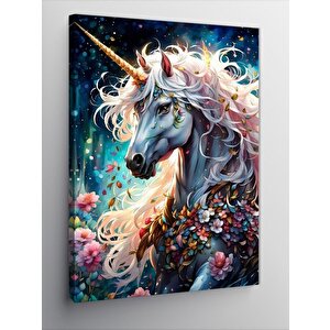 Kanvas Tablo Boynuzlu At 70x100 cm