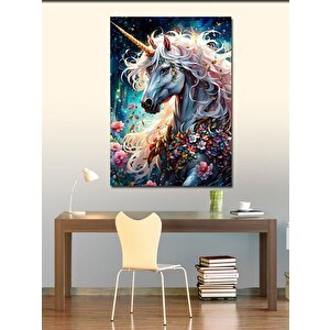 Kanvas Tablo Boynuzlu At 70x100 cm