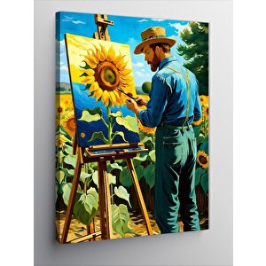 Kanvas Tablo Van Gogh Ve Ayçiçekleri