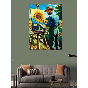 Kanvas Tablo Van Gogh Ve Ayçiçekleri