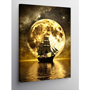 Kanvas Tablo Dolunay Veya Kendi Gemi 100x140 cm