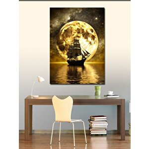 Kanvas Tablo Dolunay Veya Kendi Gemi 70x100 cm