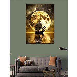 Kanvas Tablo Dolunay Veya Kendi Gemi 70x100 cm