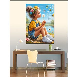 Kanvas Tablo Ufak Çocuk Ve Şeytan Tüyü 70x100 cm
