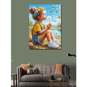Kanvas Tablo Ufak Çocuk Ve Şeytan Tüyü 70x100 cm