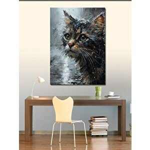 Kanvas Tablo Yağmur Ve Kedi