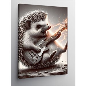 Kanvas Tablo Gitar Çalan Kirpi 70x100 cm