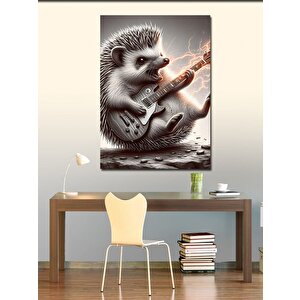 Kanvas Tablo Gitar Çalan Kirpi 70x100 cm