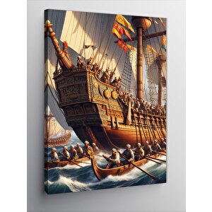 Kanvas Tablo Büyük Retro Gemi 100x140 cm