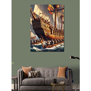 Kanvas Tablo Büyük Retro Gemi 100x140 cm